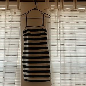 Mini stripped body con dress!
